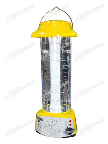 LUDGER Lampara de Emergencia recargable EL-1830 LED 360° c/radio FM