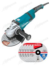 AMOLADORAS : Combo Amoladora MAKITA GA7040S Industrial +5 discos