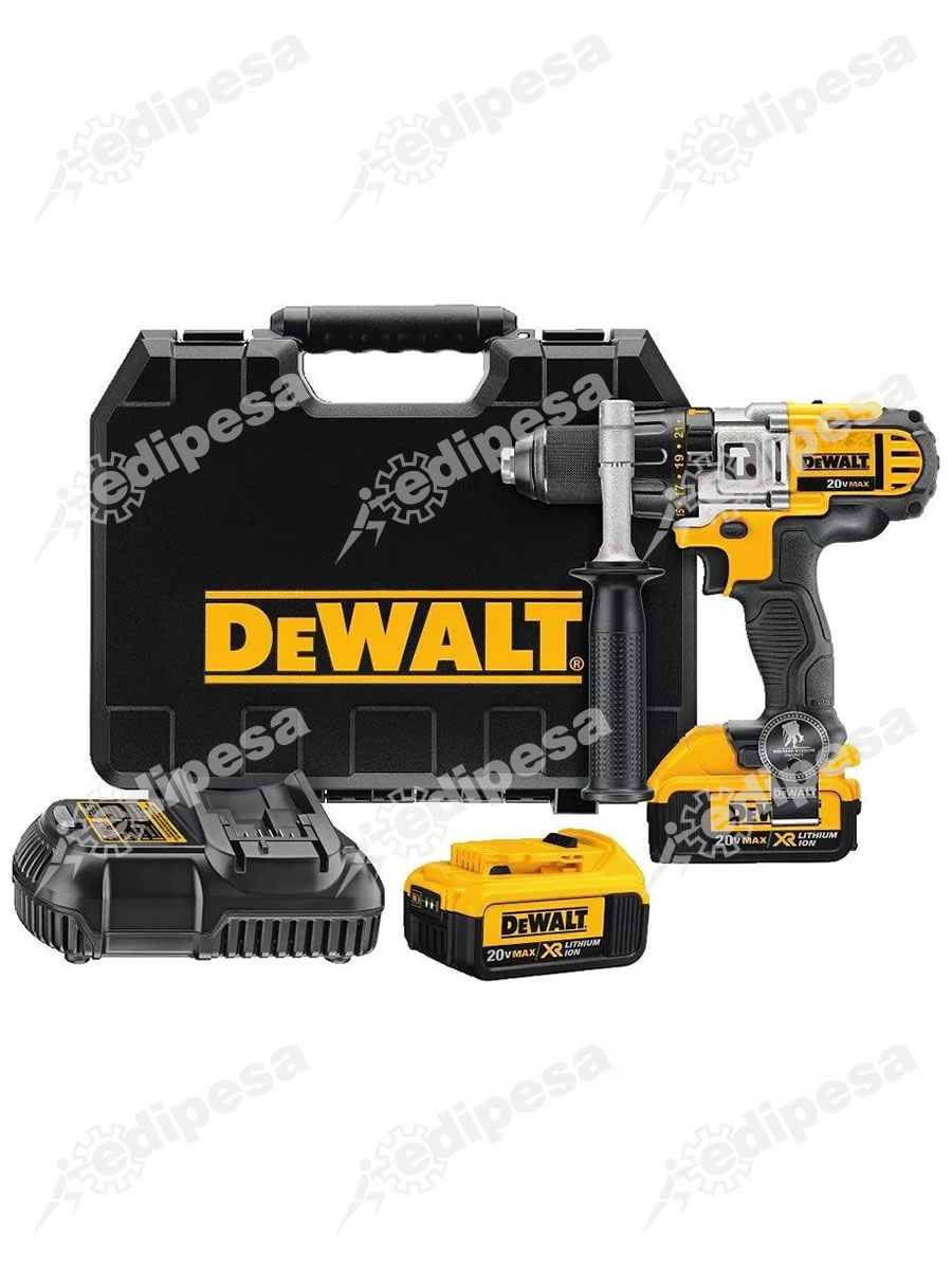 Taladro Inalámbrico DEWALT DCD985-B2 1/2pulg + 2 Baterias + Cargador +  Maleta